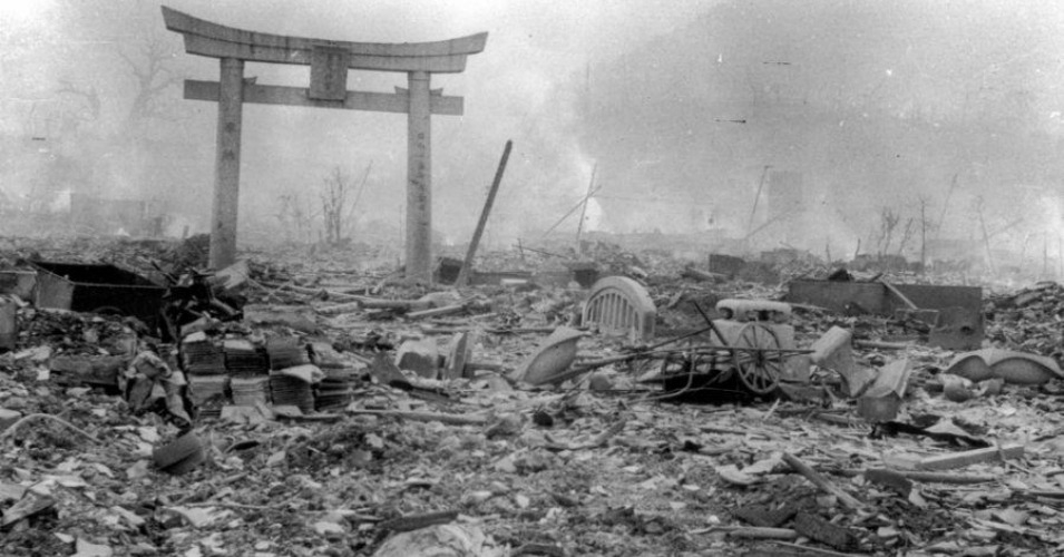 Nagasaki, Japan following the atomic bombing on August 9, 1945. (Archive: public domain)